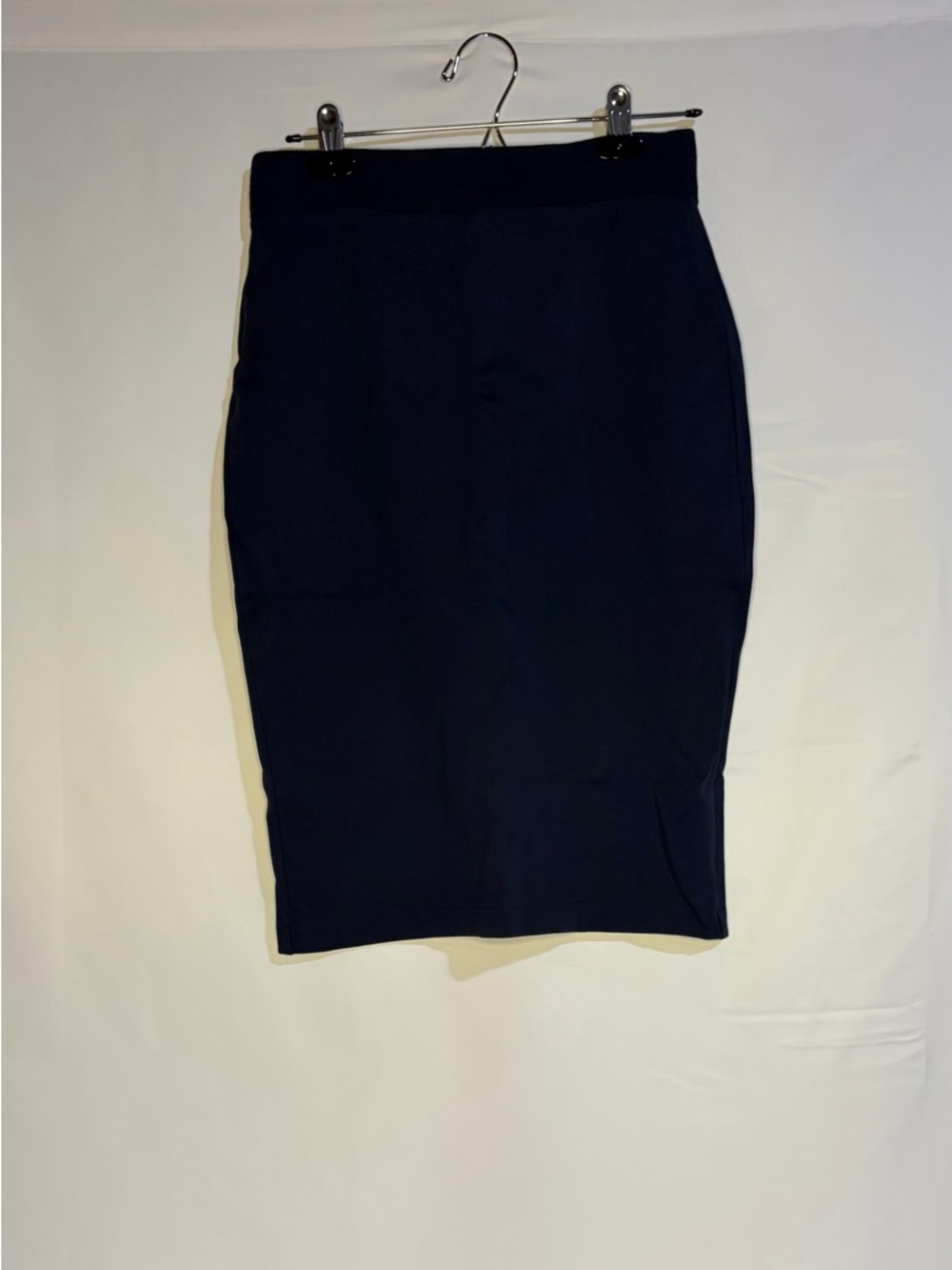 Banana Republic Navy Blue Viscose Blend Pencil Midi Skirt Dark Academia